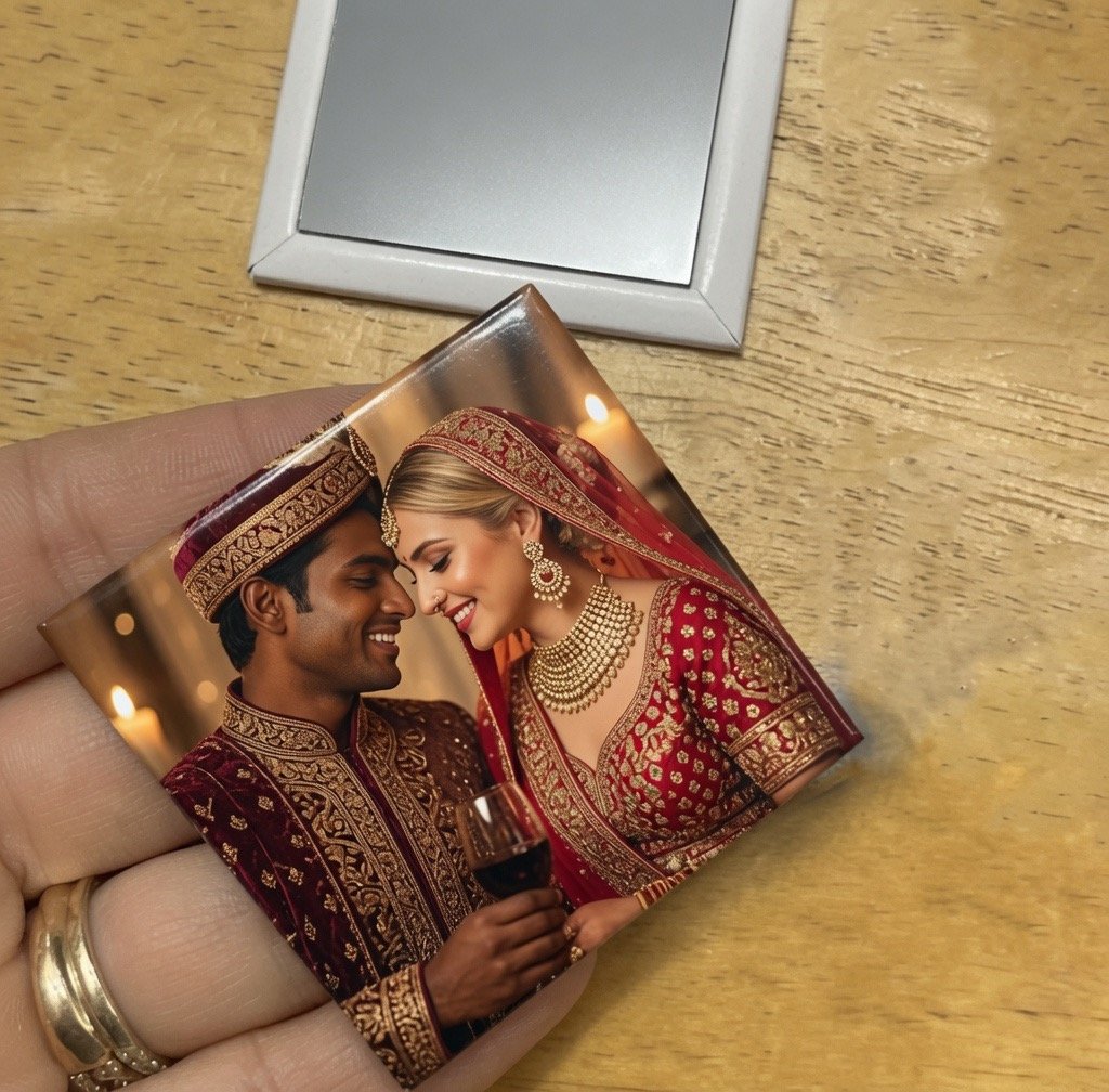 Wedding Couple Fridge Picture Magnet